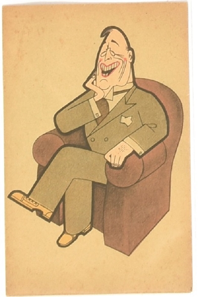 Franklin Roosevelt Caricature Postcard