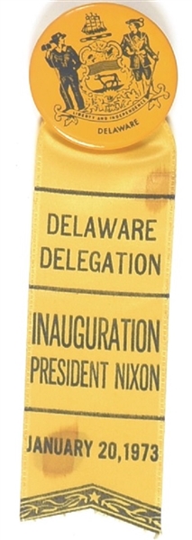 Nixon Delaware Inaugural Pin and Ribbon