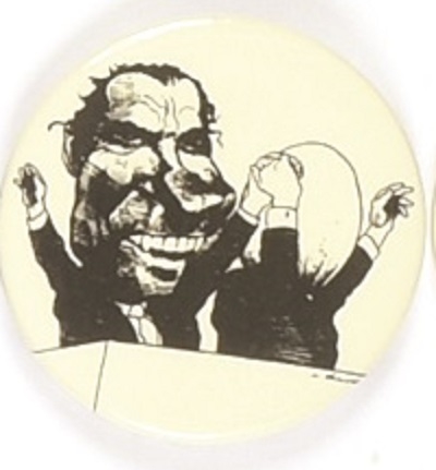 Nixon Humpty Dumpty Cartoon Pin