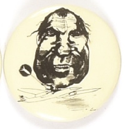 Richard Nixon Bomber Cartoon Pin