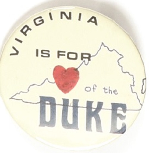Dukakis, Virginia is for Duke
