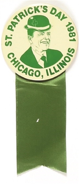 Reagan Chicago St. Patricks Day Pin and Ribbon