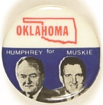 Humphrey, Muskie 1968 State Set Oklahoma