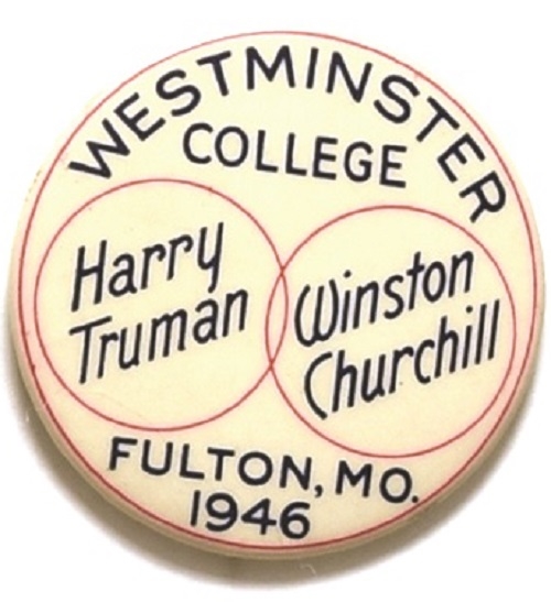 Truman, Churchill Westminster College Pin