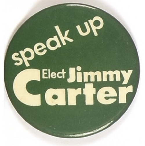 Speak Up Elect Jimmy Carter Governor Pin