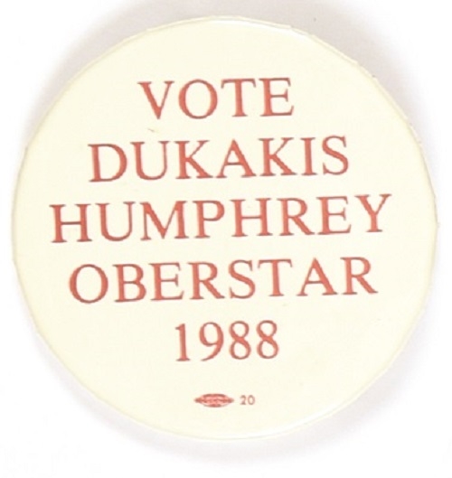 Dukakis, Humphrey, Oberstar Minnesota Coattail