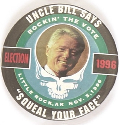 Clinton Uncle Bill Says Rockin’ the Vote Deadheads Pin
