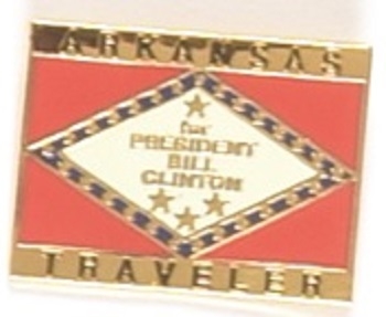 Clinton Arkansas Traveler Lapel Pin
