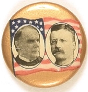 McKinley, Roosevelt Smaller Size Flag Jugate