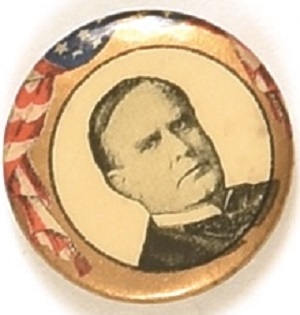 William McKinley Flag Celluloid