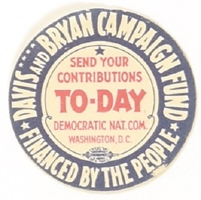 Davis, Bryan Campaign Fund Sticker