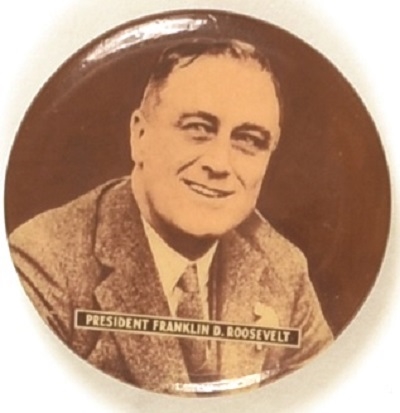 Franklin Roosevelt Head and Shoulders Celluloid