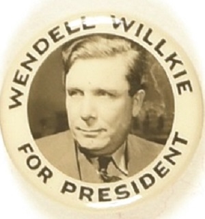 Wendell Willkie for President St. Louis Button Celluloid