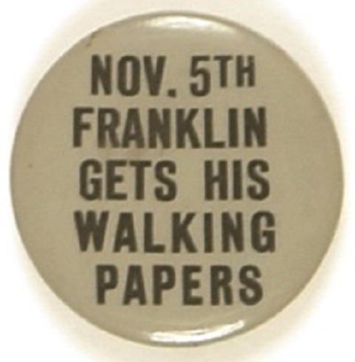 Franklin Gets His Walking Papers