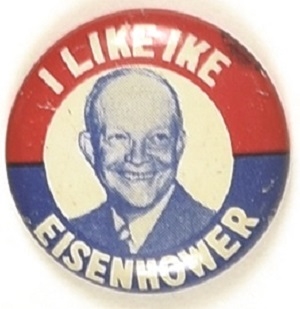 Eisenhower I Like Ike Litho Picture Pin