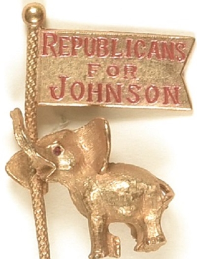 Republicans for Johnson Elephant Jewelry Pin