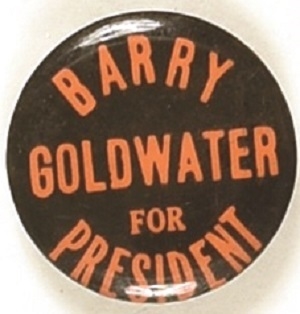 Goldwater for President Black, Orange Celluloid