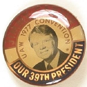 Carter UAW 1977 Convention Pin