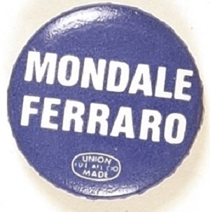 Mondale, Ferraro Kansas City Pin