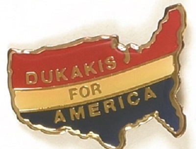 Dukakis for America USA Map