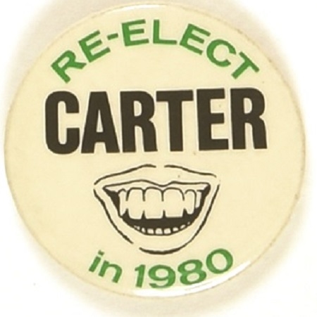 Re-Elect Carter Grin Celluloid