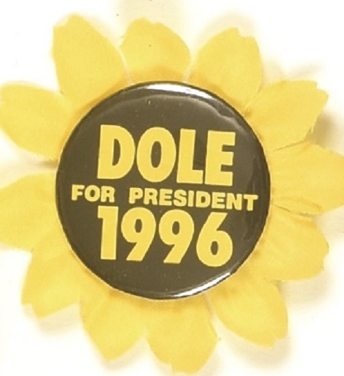 Dole for President Pin and Sunflower