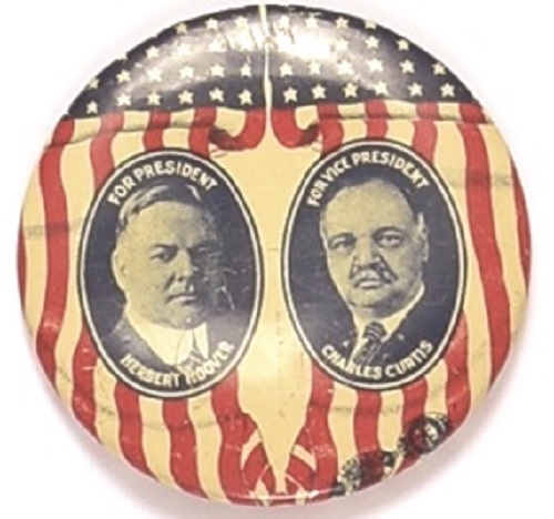 Hoover, Curtis Litho Flag Pin