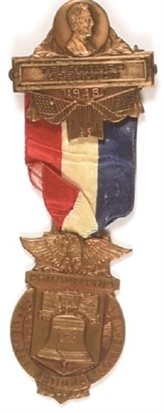 Dewey 1948 Convention Telegraph Badge