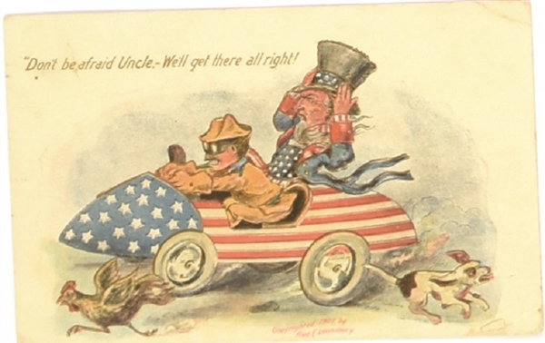 Roosevelt, Uncle Sam Postcard