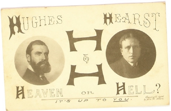Hughes, Hearst Heaven or Hell Postcard