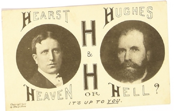 Hearst, Hughes Heaven or Hell Postcard