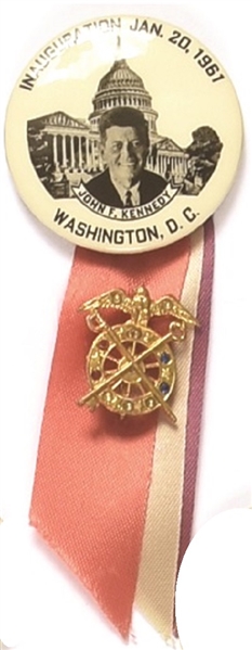 Kennedy Inaugural Pin and Ribbons