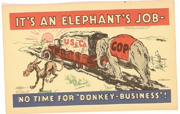 Its an Elephants Job Postcard