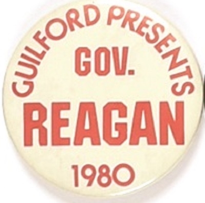 Guilford County, NC, Presents Gov. Reagan 1980 Celluloid