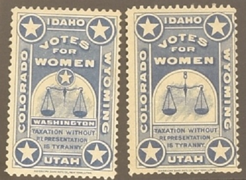 Votes for Women Pair of Western Stamps