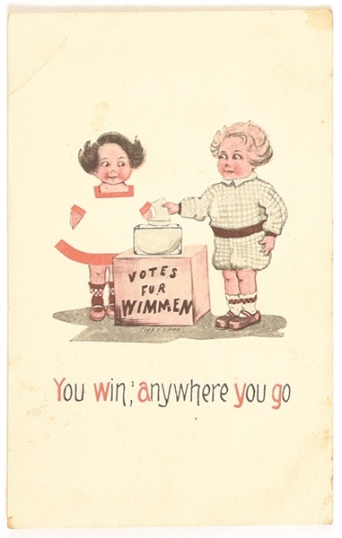 Votes for Women You Win Anywhere You Go Postcard