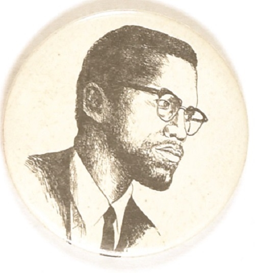Malcolm X Portrait Pin