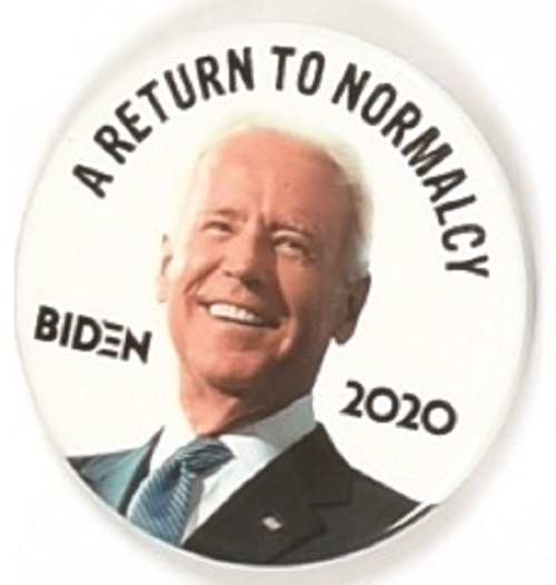 Biden Return to Normalcy