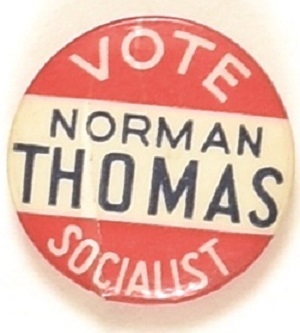 Vote Norman Thomas Socialist Celluloid