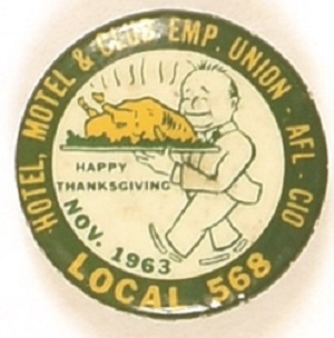 Hotel Employees Union Thanksgiving Pin