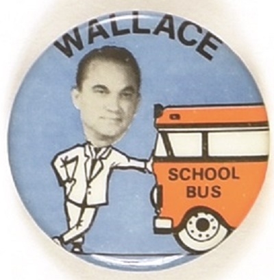 Wallace Anti Busing Cartoon Pin
