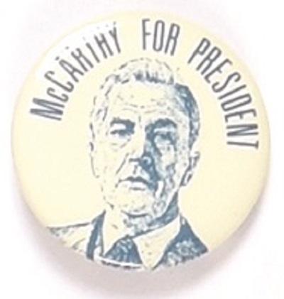 McCarthy for President Line Drawing Celluloid