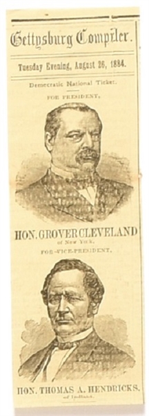 Cleveland, Hendricks Gettysburg Newspaper Announcement