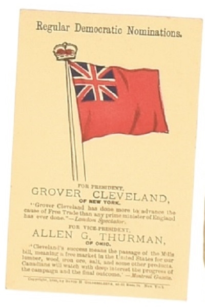 Anti Cleveland, Thurman Free Trade Card