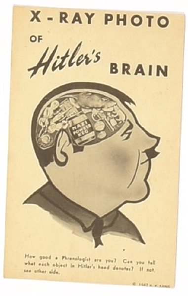 X-Ray Photo of Hitlers Brain Postcard