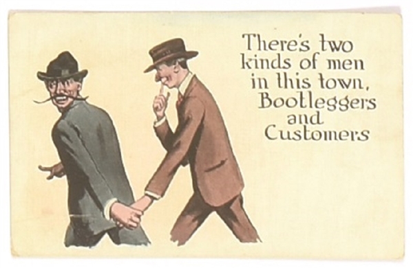 Prohibition Bootleggers and Customers Postcard