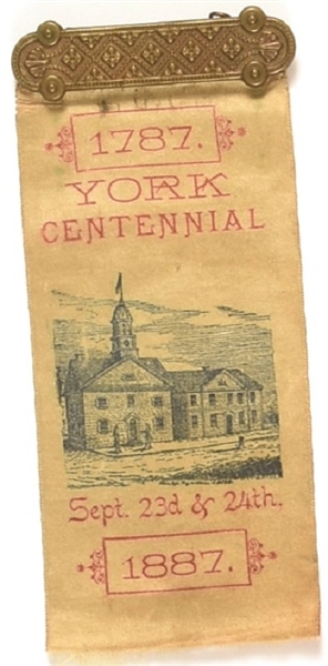 York, Pennsylvania Centennial Ribbon
