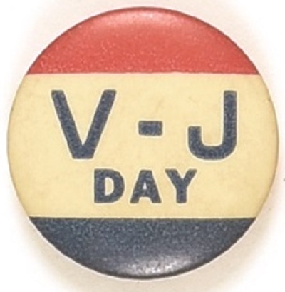 V-J Day Red, White and Blue Celluloid