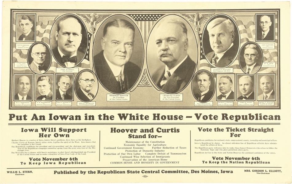 Hoover Iowa Coattail Poster