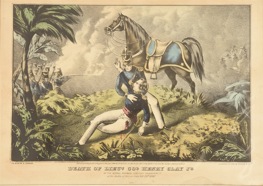 Death of Henry Clay Jr. Currier Print